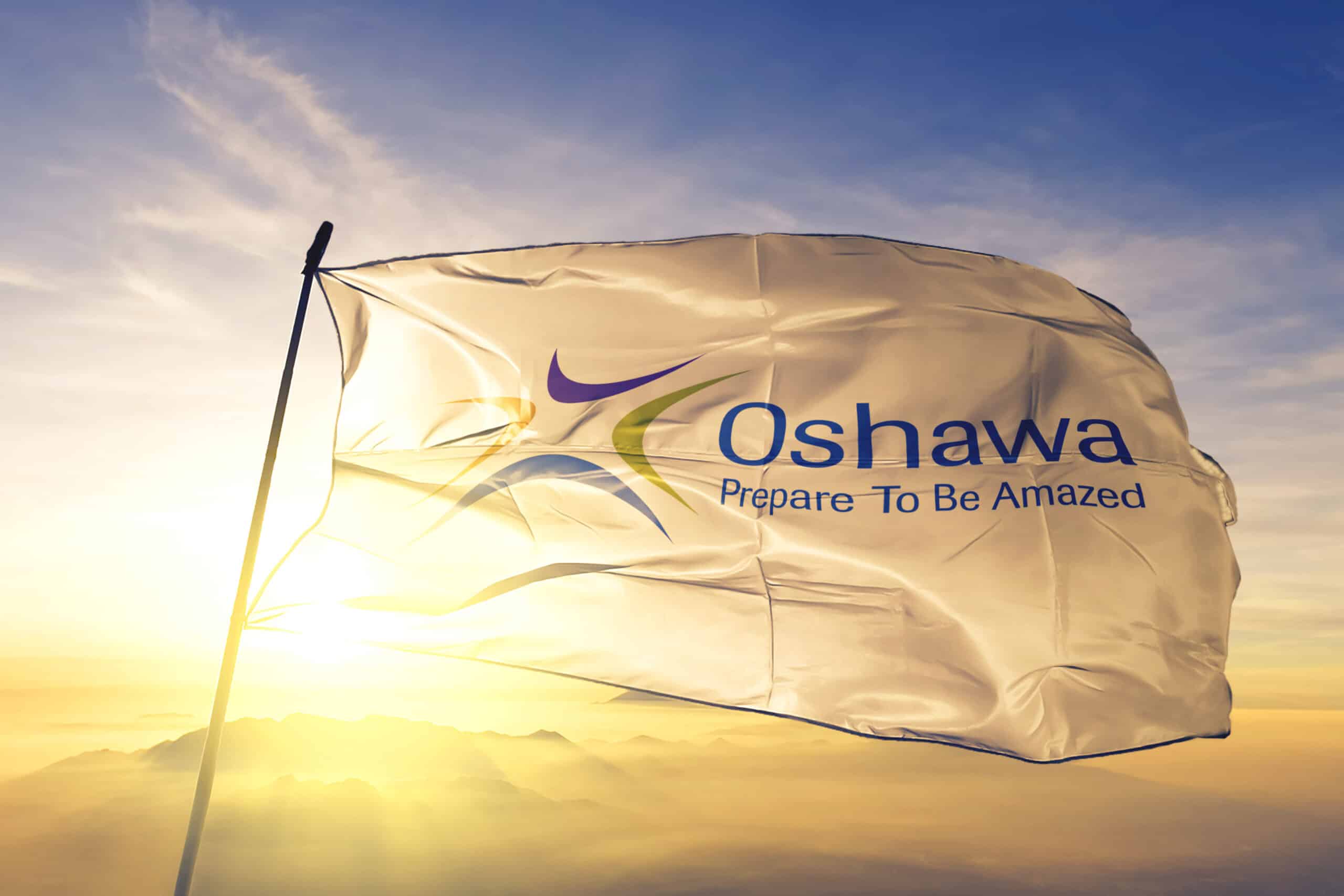 Flag of the city of Oshawa.